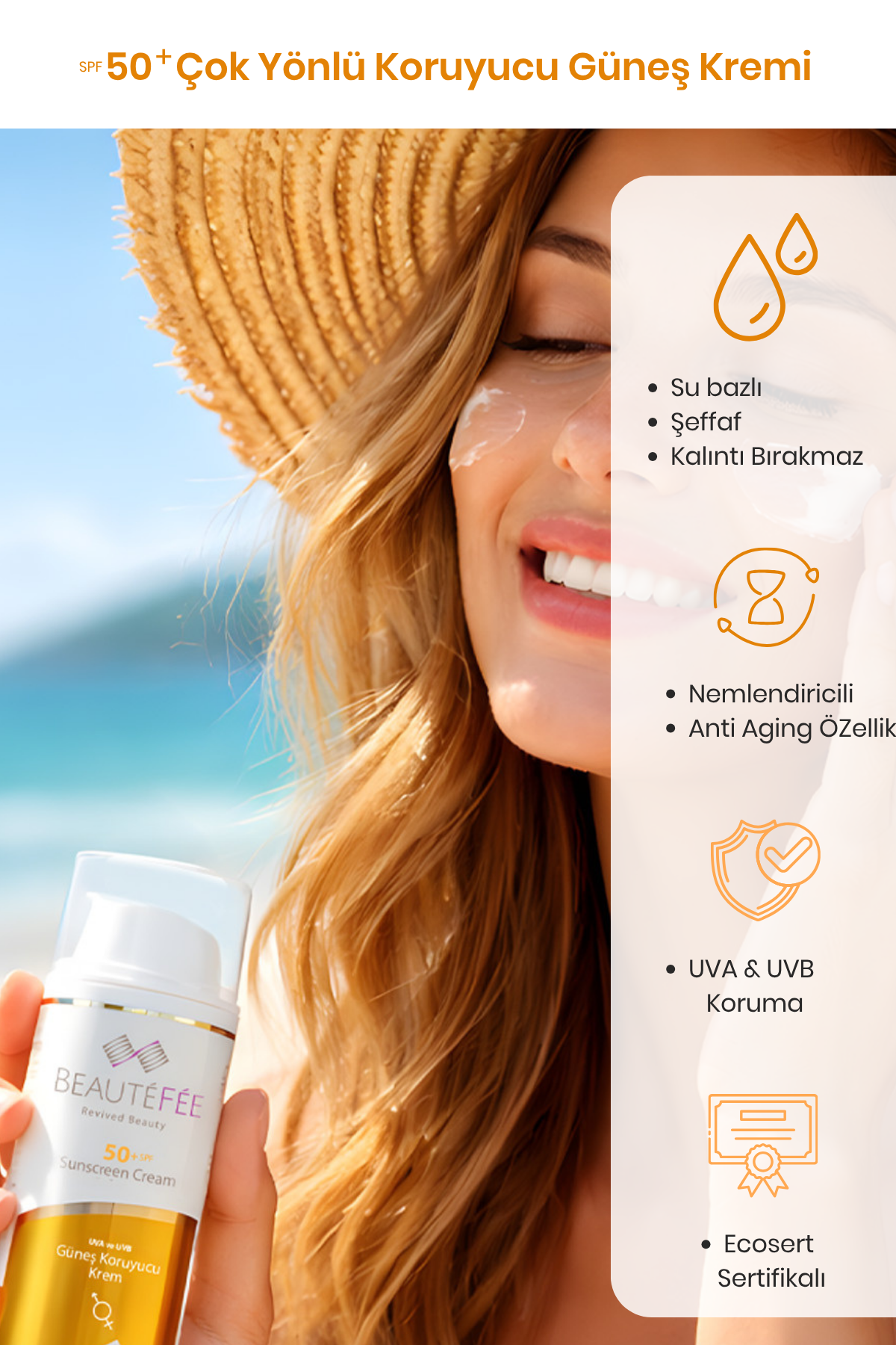 Spf 50+ Güneş Koruyucu Krem 50 ml